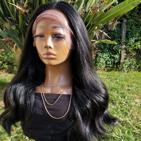 🌻Full Lace Wig 100% HUMAN HAIR BLEND - Picture 3 of 11